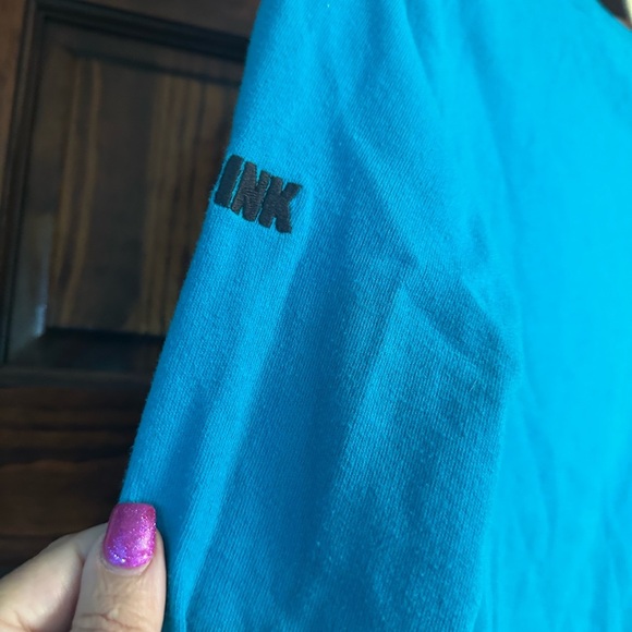 PINK Victoria's Secret Turquoise Long Sleeve Tee - Picture 3 of 4